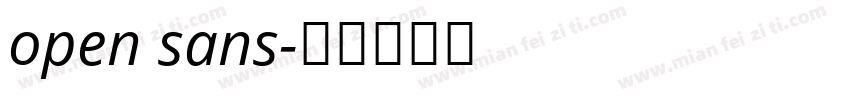 open sans字体转换